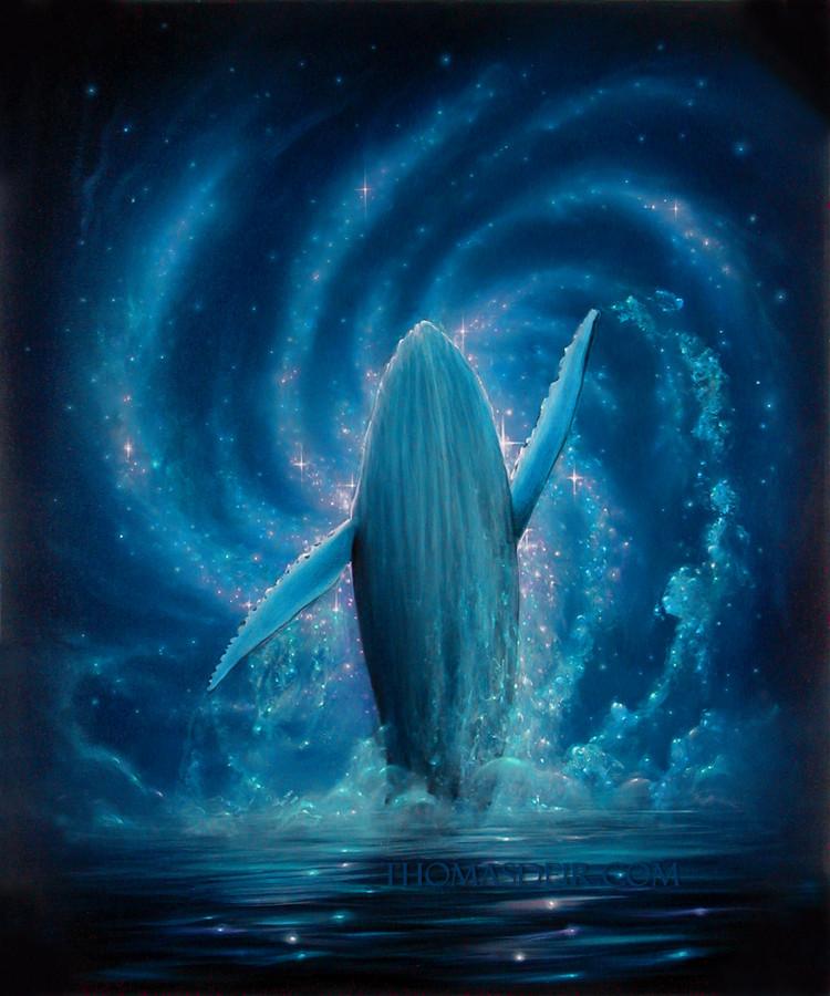 Celestial Symphony Whale 24x30 Painting