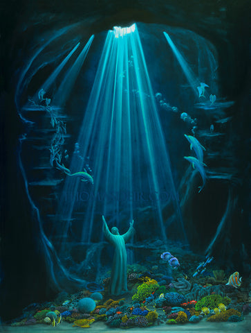 Christ of the Deep 38x50 Painting