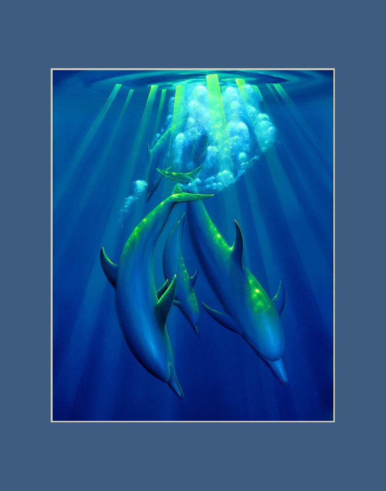 Dance of the Dolphins Hawaii art prints gift print