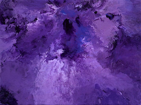 Deep Purple Orchids 16x12 Painting