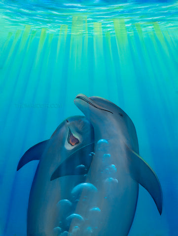 Dolphin Flatulence 18x24 Painting