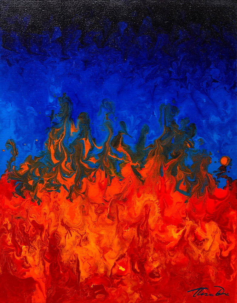Fire 2 11x14 Painting