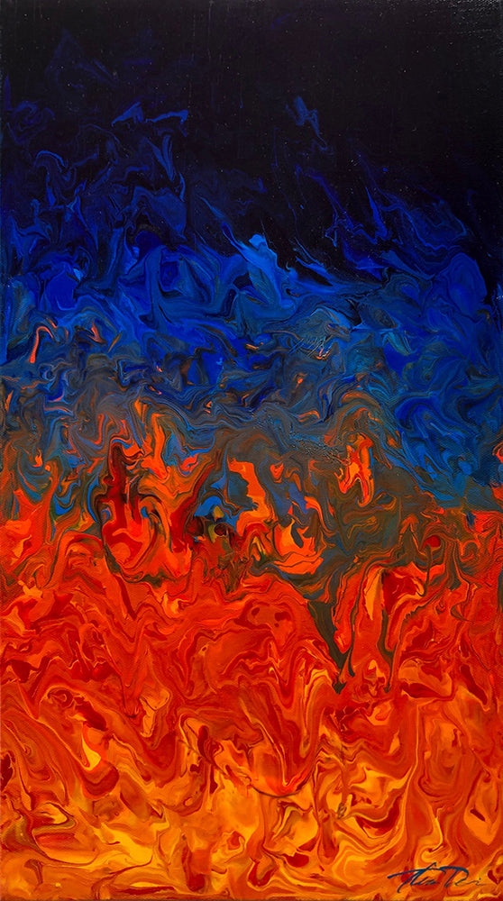 Fire 5 10x20 Painting