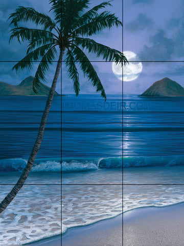 Full Moon Mokuluas 2 Tile Mural