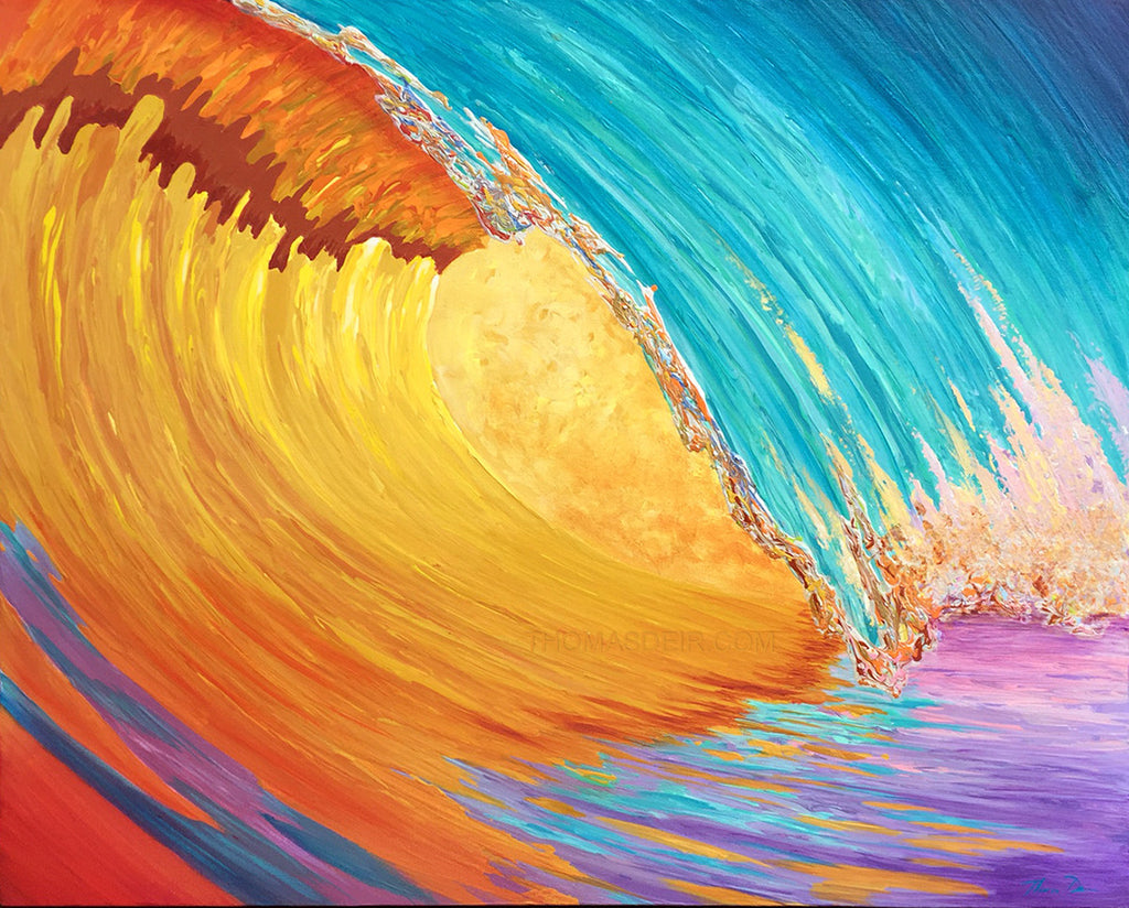 Golden Wave 36x24 Painting