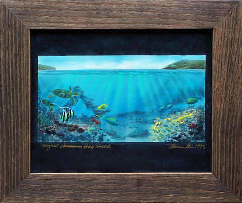 Hanauma Bay Color Sketch 13x11 Painting