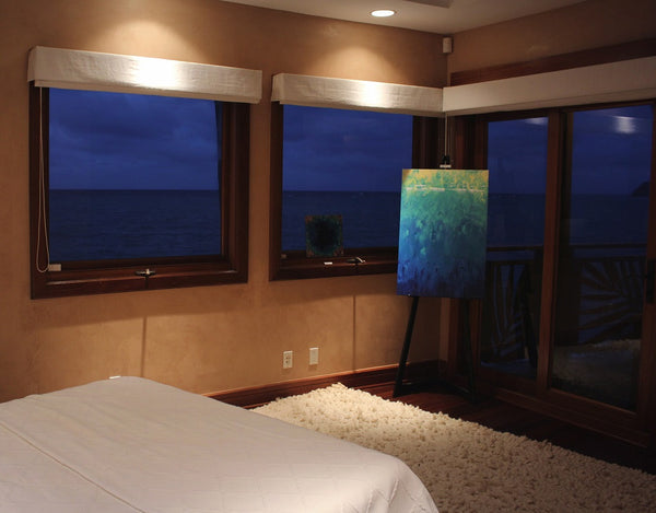 Hawaii abstract painting bedroom ideas