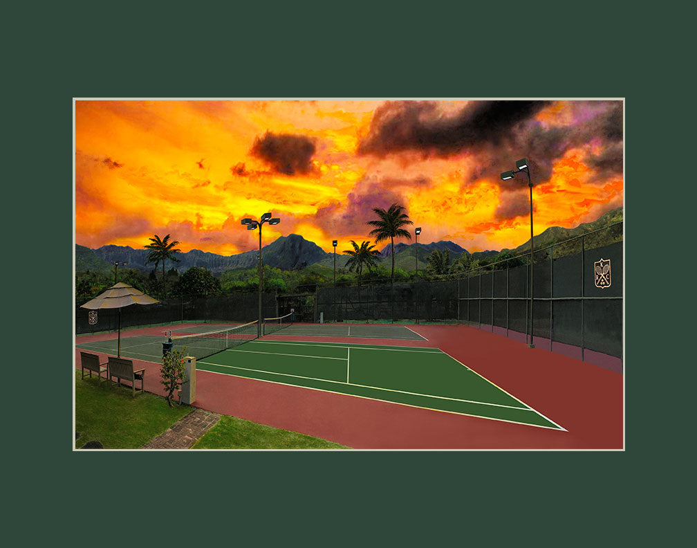 Kailua Racquet Club Matted Print