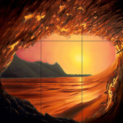 Kauai Wave Tile Mural