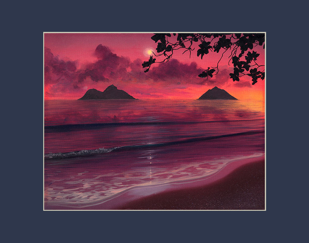 Lanikai Sunrise Hawaii art prints gift print