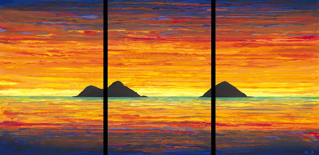 Hawaii Abstract Painting Sunrise