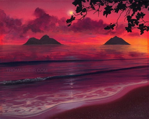 Lanikai Sunrise 22x18 Painting