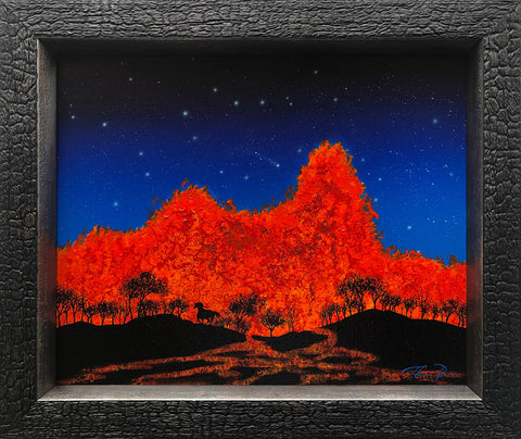 Lava 50 Horses 14x11 Framed Painting