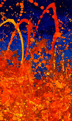Lava Study 12x24 GW Painting