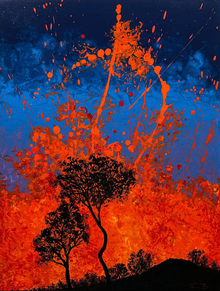 Lava 19 18x24 GW Painting