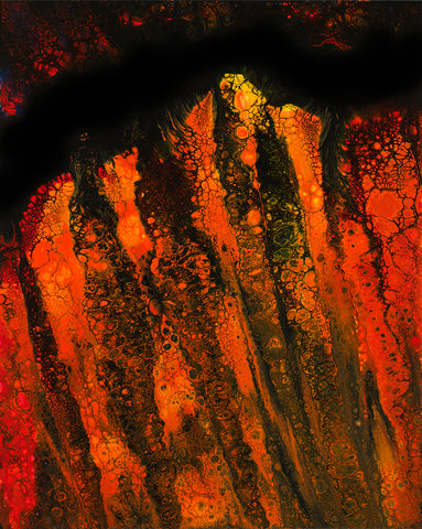 Lava 51 11x14 Framed Painting – Thomas Deir Studios