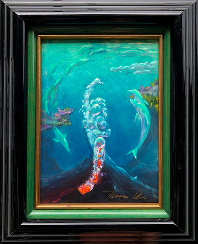 Loihi Color Sketch 9x11 Framed Painting