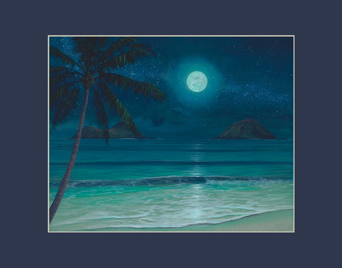 Mokulua Milky Way Matted Print