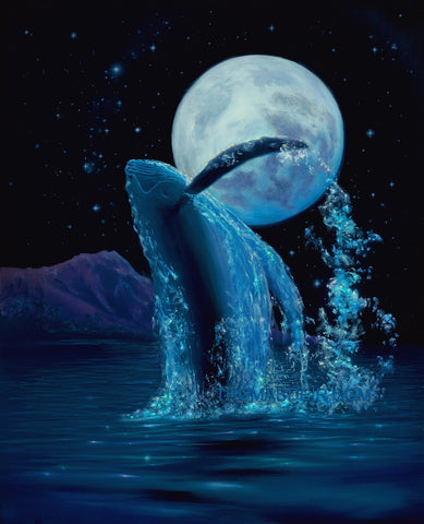 Moonlight Rapture Whale Giclee