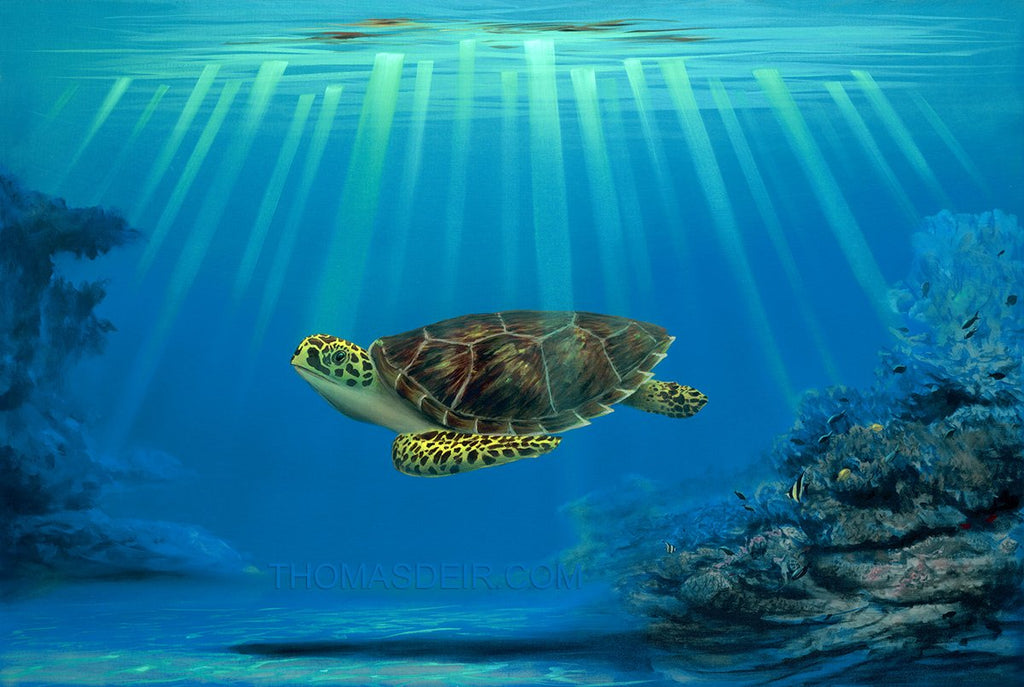 Myrtle The Turtle Mommy 36x24 Painting