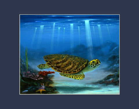 Myrtle the Turtle Hawaii art prints gift print