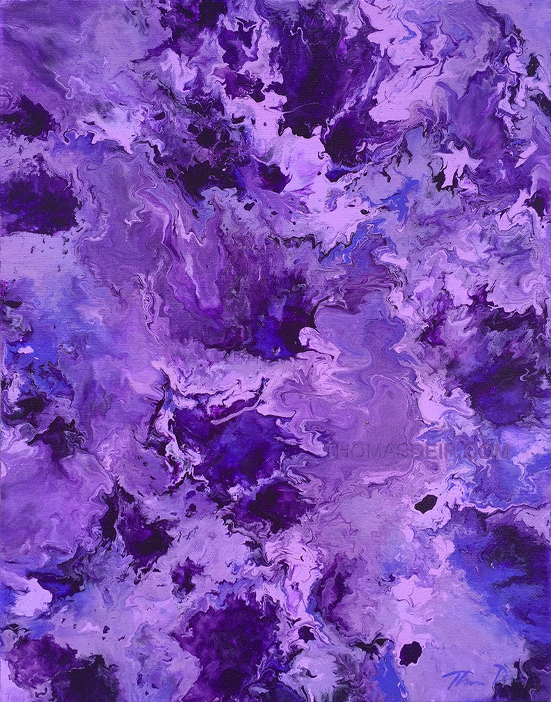 Paisley Purple Orchid 11x14 Painting