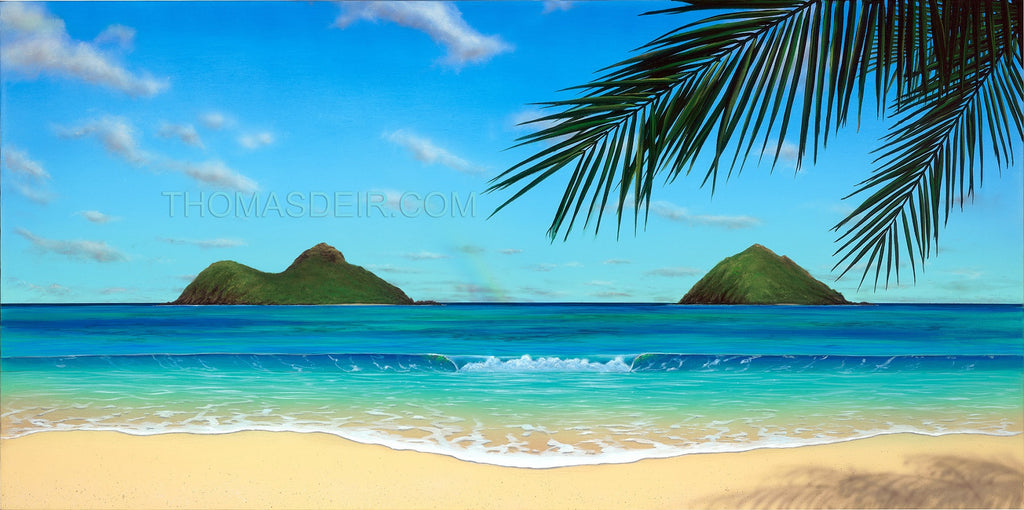 Paradise Rainbow Original Painting by Hawaii Artist - Holiday Art Sale!