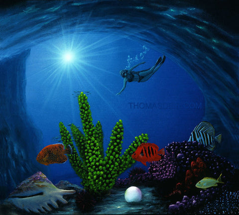 Pearl Diver 22x18 Painting