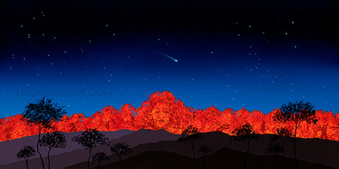 Pele Hula Worship 36x18 Painting