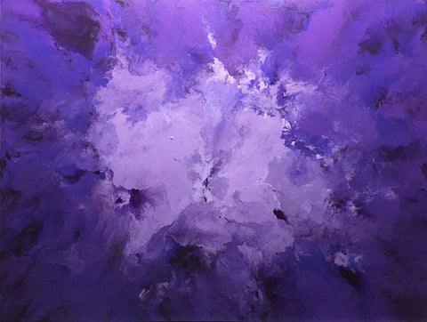 Purple Hibiscus Painting