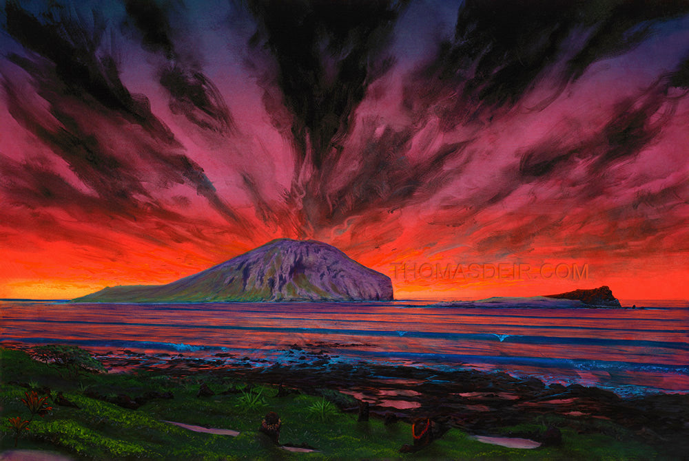 Rabbit Island Sunrise 36x24 Painting