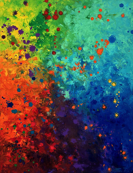 Rainbow Abtract 18x24 GW Painting