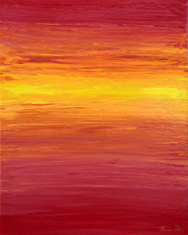 Hawaii Abstract Painting Sunset