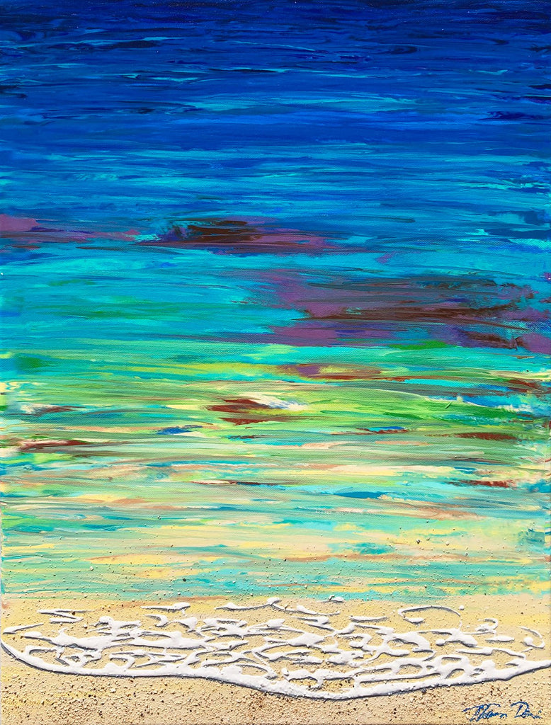 Sea Foam Blues 4 18x24 Painting