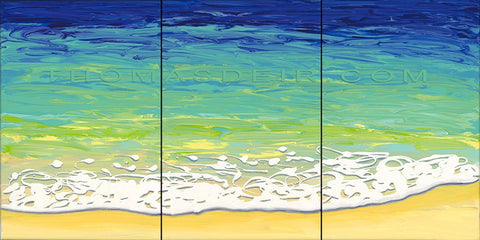 Sea Foam Triptych 2 Painting