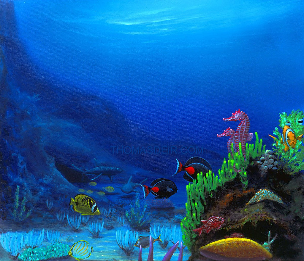 Seahorse Lovers 14x12 Painting