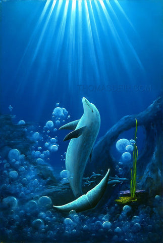 Shaka Dolphin 24x36 Painting