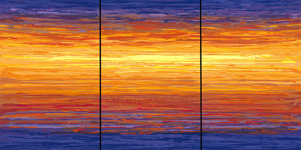 Hawaii Abstract Painting Sunset