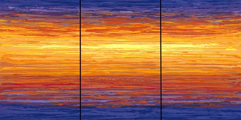 Hawaii Abstract Painting Sunset