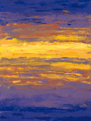 Hawaii Abstract Painting Sunset