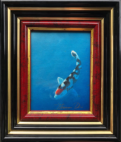 Tancho Sanshoku Color Sketch 8x9 Framed Painting