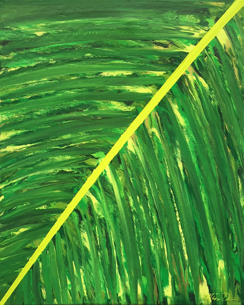 Tropical Frond Left 16x20 Painting