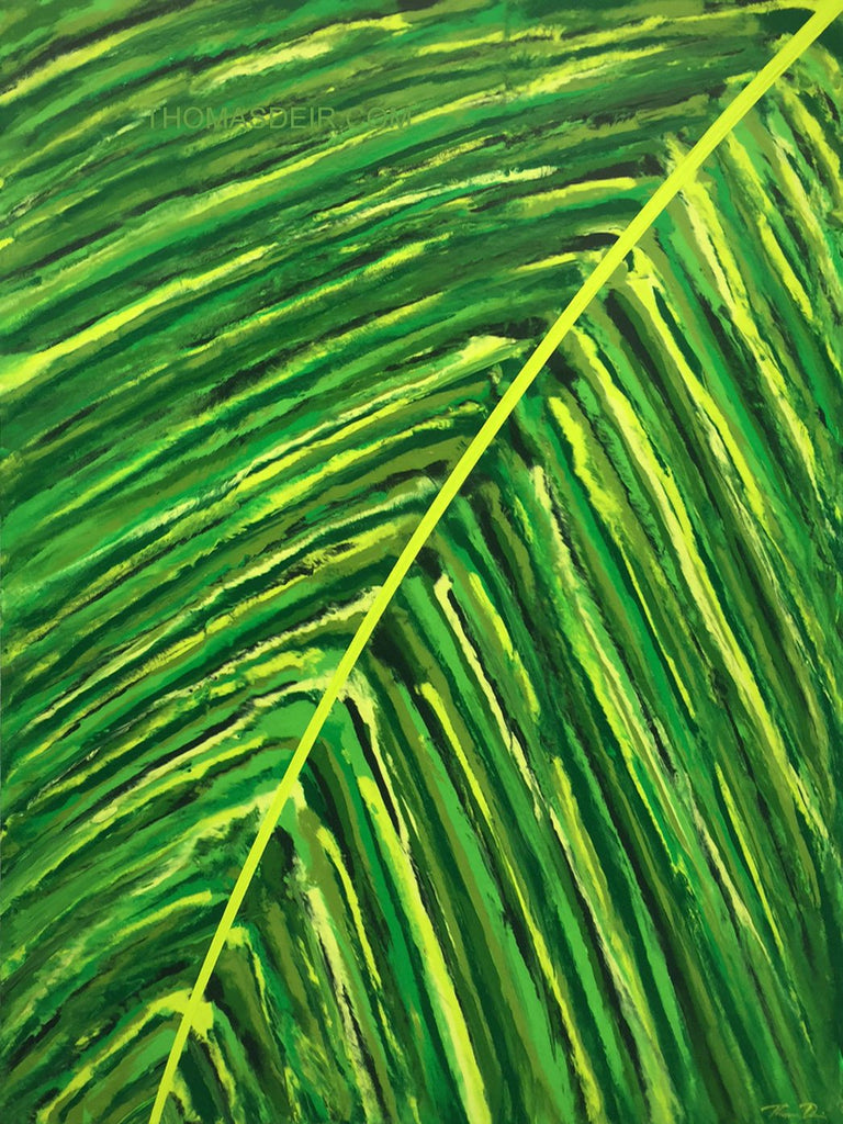 Tropical Frond Left 36x48 Painting
