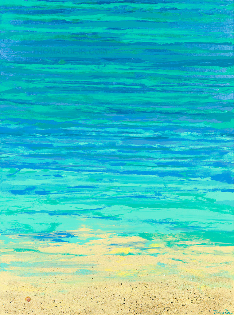 Turquoise Beach Vertical Giclee