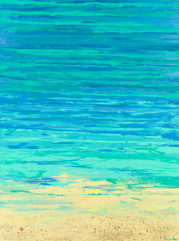Turquoise Beach 30x40 Vertical GW Painting