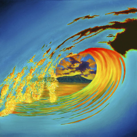 Wave Waikiki 24x24 Painting