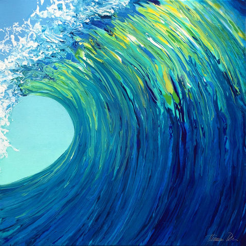 Wave Goodbye 18x18 GW Painting